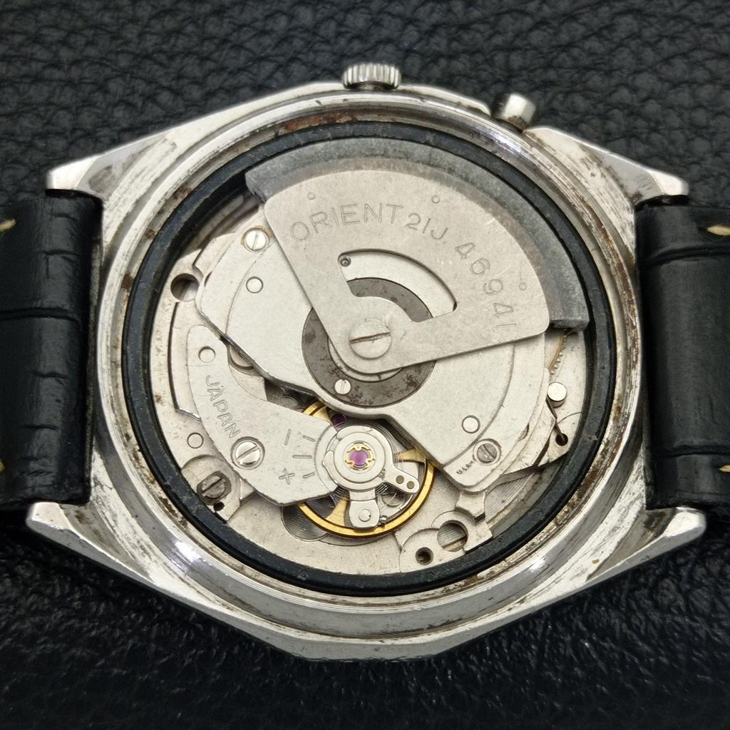 VINTAGE ORIENT AUTOMATIC 46941 JAPAN MENS WHITE COLOR DIAL WATCH a700152-5 R201-a700152
