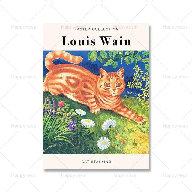 

Louis Wain Калейдоскоп Психоделический Кот Настенное Искусство Изображение Печать Холст Картина Скандинавский Плакат Главная Гостиная Спальня Украшения Без Рамы 21*30cm No Frame
