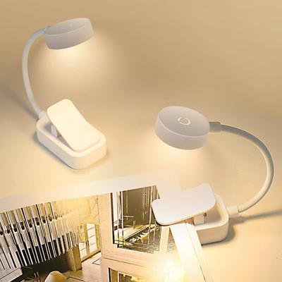 Portable Book Lamp Reading Small Table Lamps Eye Protection 3 Lighting Modes for Bedroom Study Bedside Student Book Clip