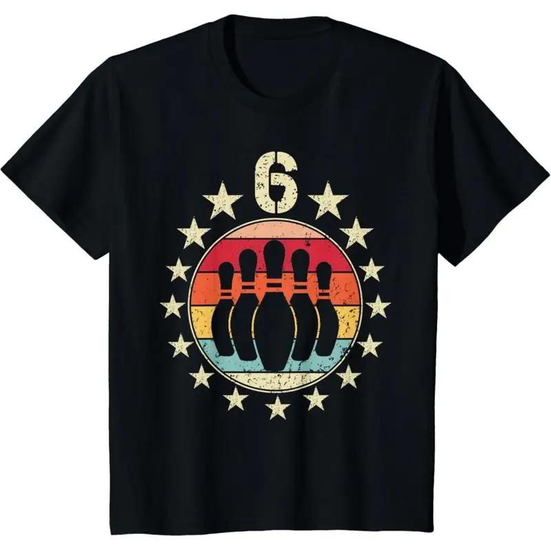T-shirt pour gar?on de 6 ans, pour le 6e anniversaire des enfants, bowling S