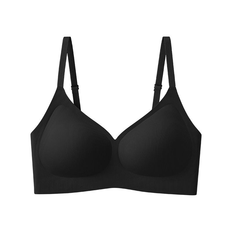 Threaded Seamless Small Chest Enhancing Push-Up Bra: 3D Stereo Cup, Soft Support, Beautiful Back Design