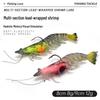 Multi-Section Soft Shrimp Lure for Freshwater & Sea Fishing: Ideal for Bass, Mackerel, Grouper, Mandarin Fish, and Culter.