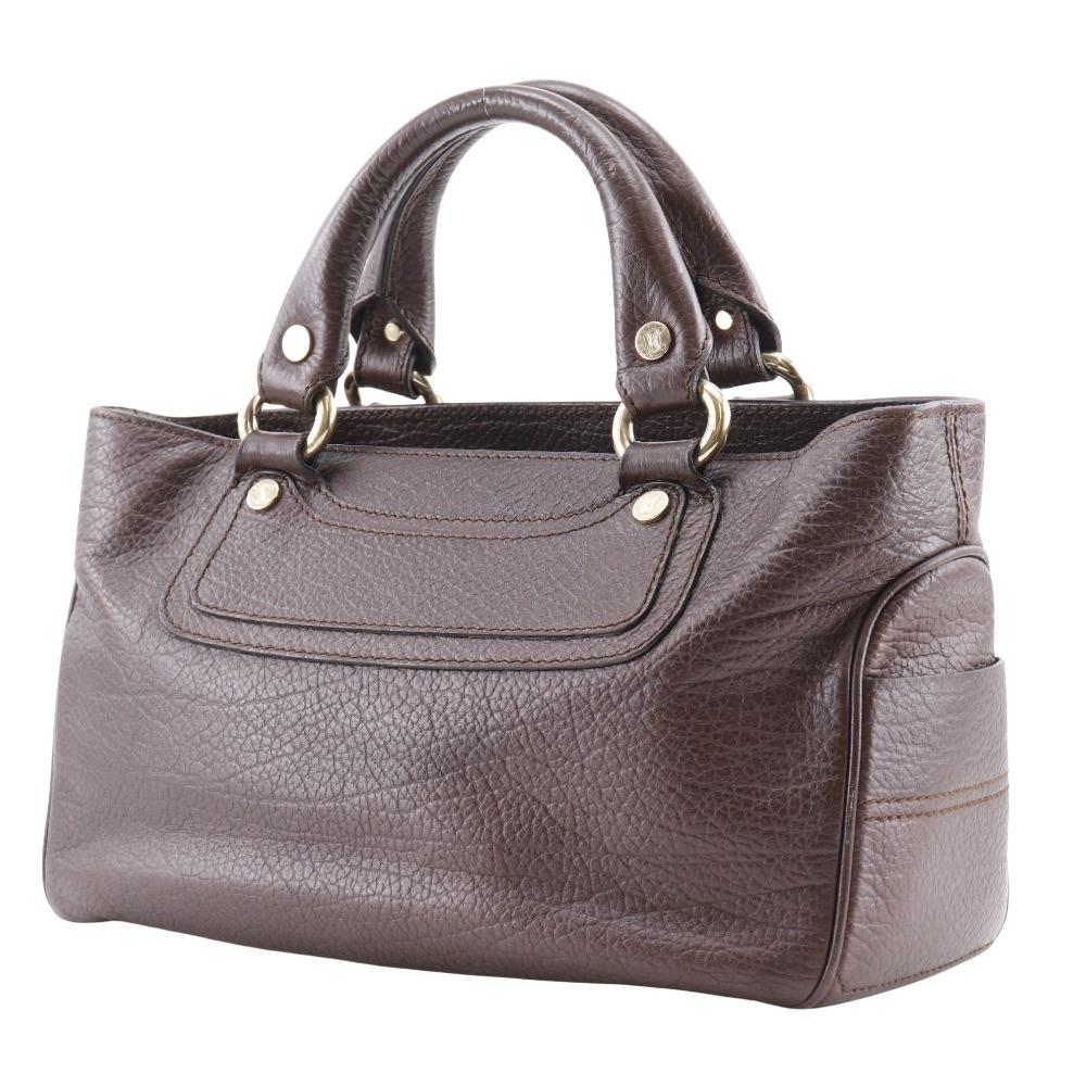 CELINE Boogie bag Handbag 134023 Brown Brown leather Women Used