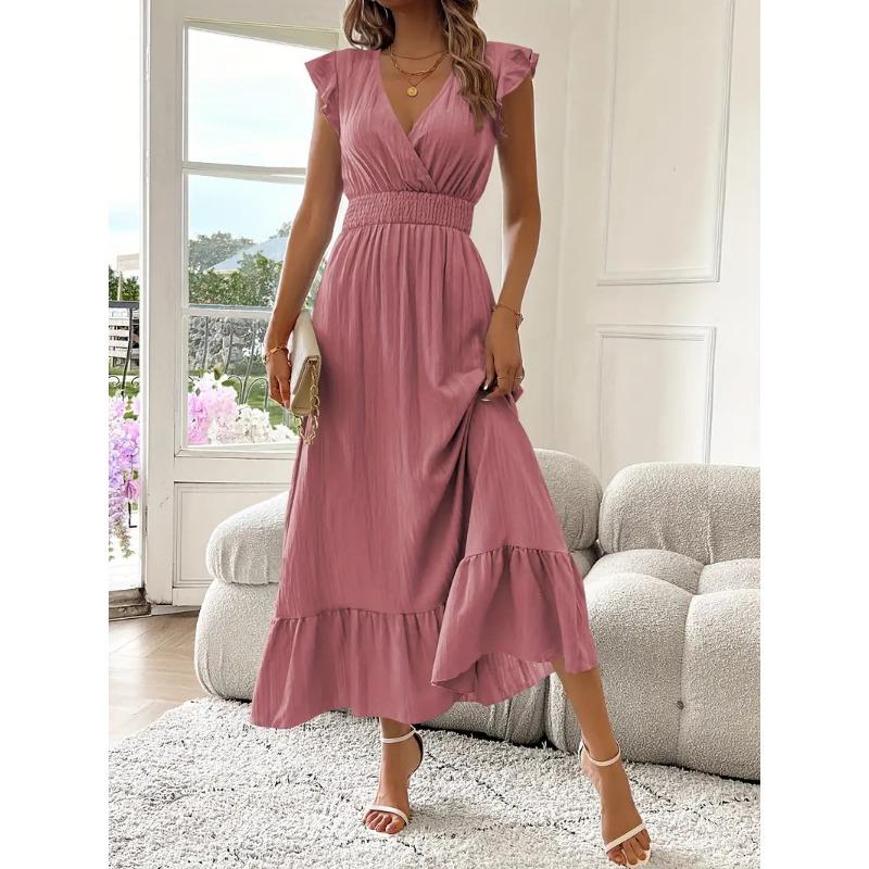 Women's Long Summer Short Sleeved Dress