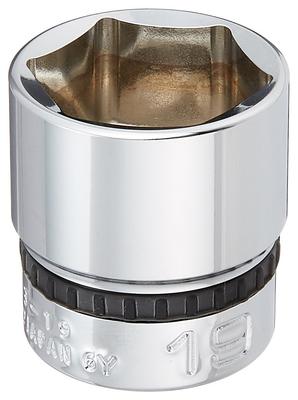 Kyoto Tool Nepros 19mm X 27mm Overall Length X Drive (KTC) NB3-19 6-Point Socket, 9.5mm