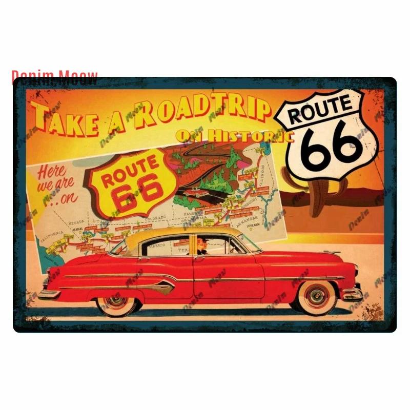 Vintage Metal Sign Plate, Garage Wall Decor, Man Cave, Gas Station Printing, Home Decor, Bar, Pub, Club, Retro, Route 66, WY1