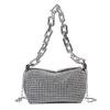 Rhinestone Chain Shoulder Bag Women's  New Trendy Summer Fashion Personality Explosion Crossbody Niche Underarm Bag
