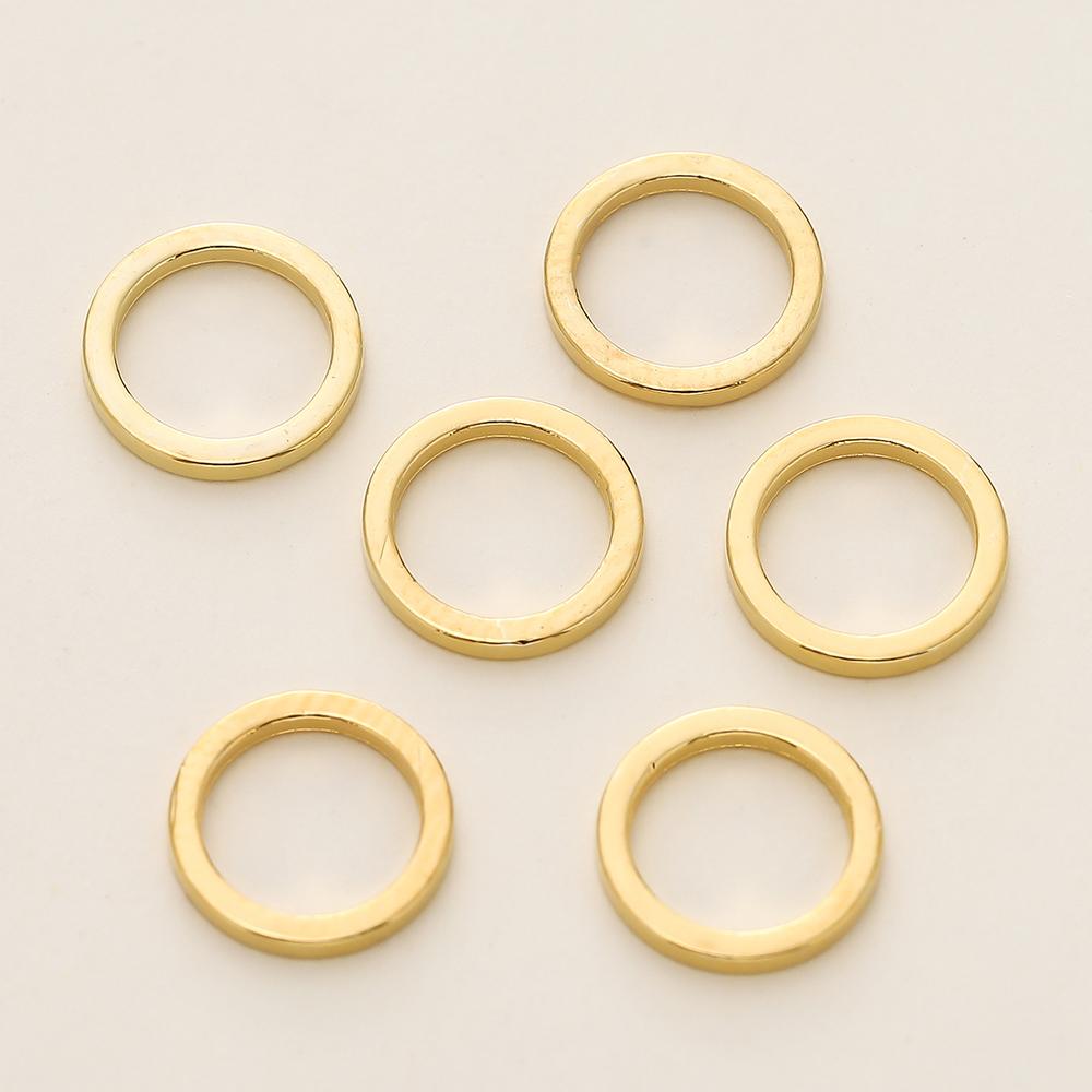 10/20Pcs/Pack 14K/18K Gold Color Plated Close Jump Rings Split Rings Connector for Jewelry Necklace Making Accessories 10mm x 20pcs