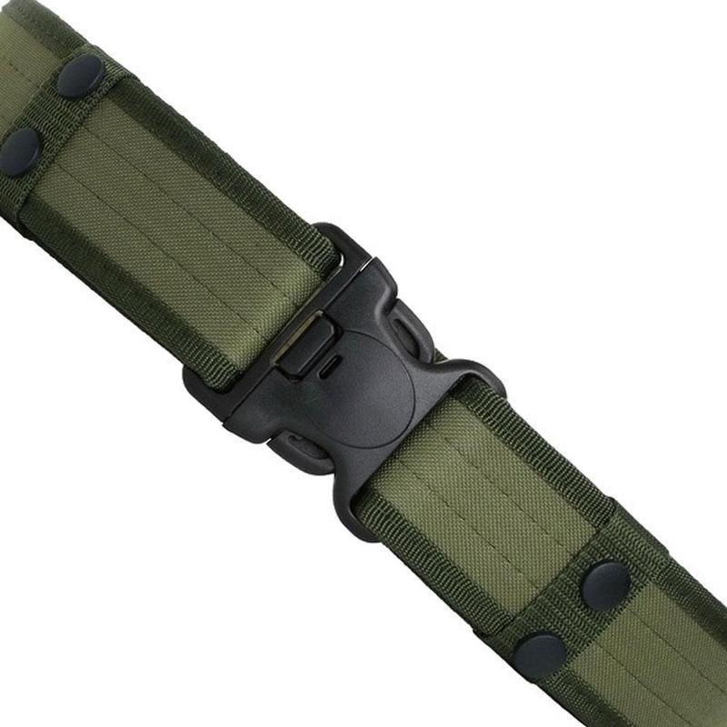 Men Outdoor Hiking Sports Waistband Canvas Buckle Belt Adjustable