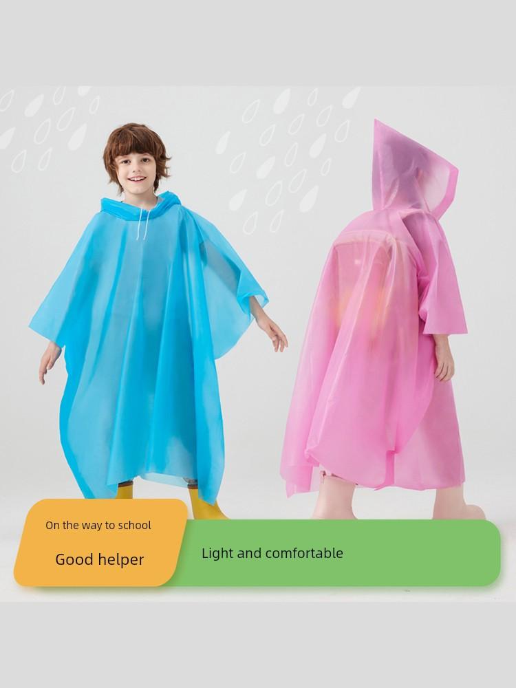 Children's Disposable Raincoat, Full-Body Portable Poncho for Kindergarten Students, Boys and Girls, Elementary School Students, with Thickened