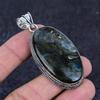 Labradorit Edelstein 925 Sterlingsilber Schmuck Anhänger 2,56"