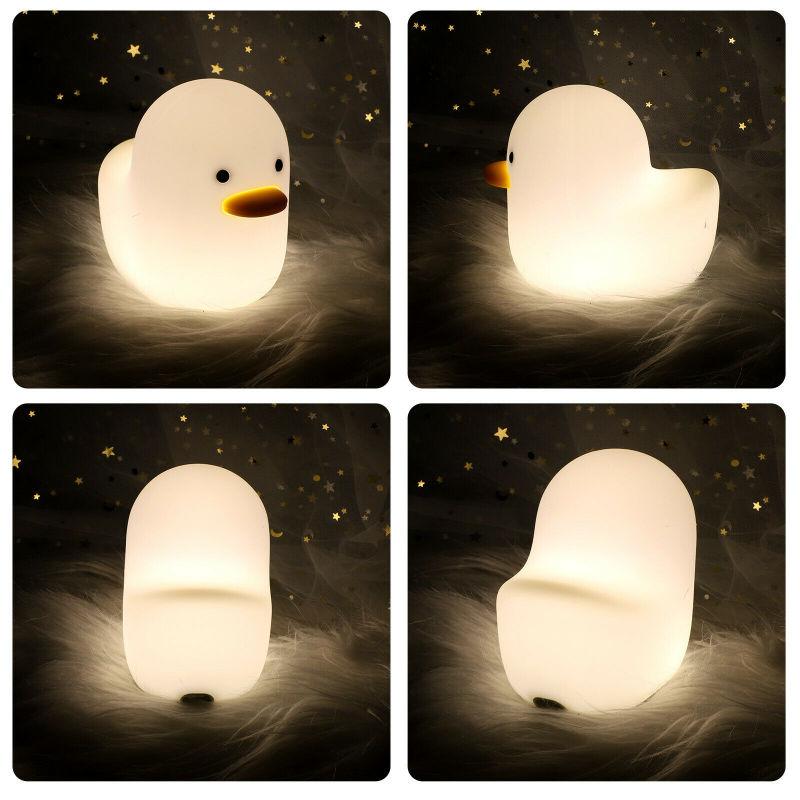 Cute Duck Led Night Light Children Bedside Energy Saving Dimmable Table Lamp Home Decoration Lamp