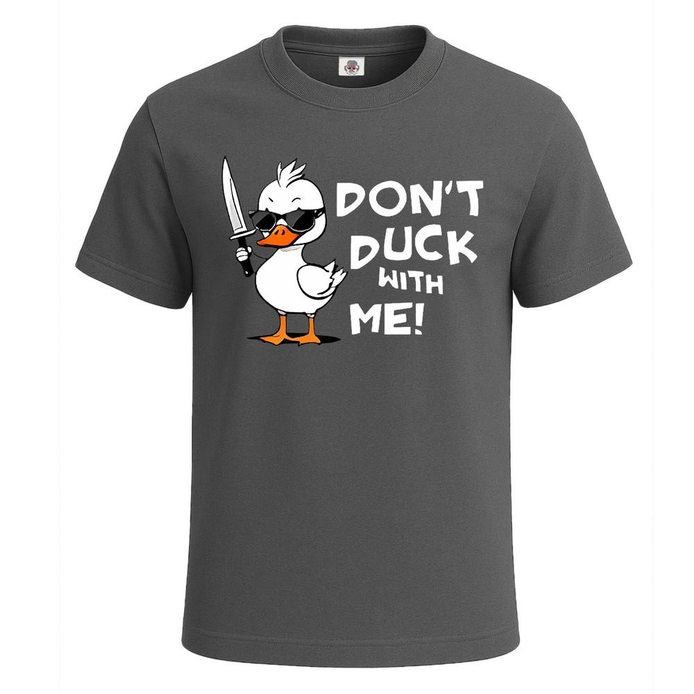 Dont duck with me funny duck graphic tshirt mens novelty joke tee top 2XL