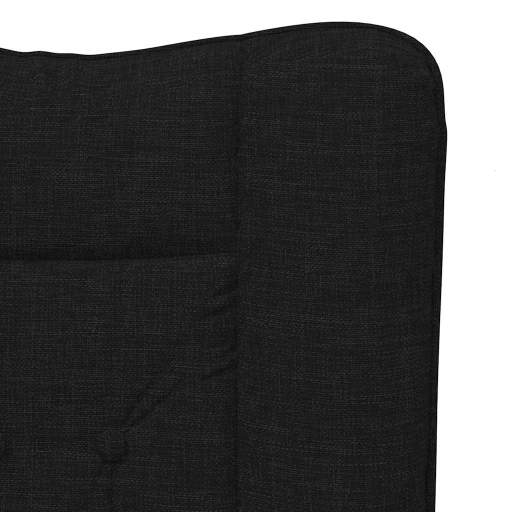 Armchair Black 63 X 67 X 94 Cm Fabric and Plywood