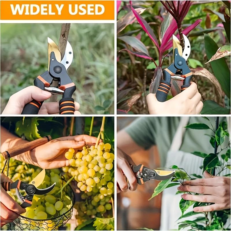 21.59cm Professional Titanium Bypass Pruning Shears (T13) - Super Sharp, Heavy Duty Garden Shears for Precise Pruning & Trimming