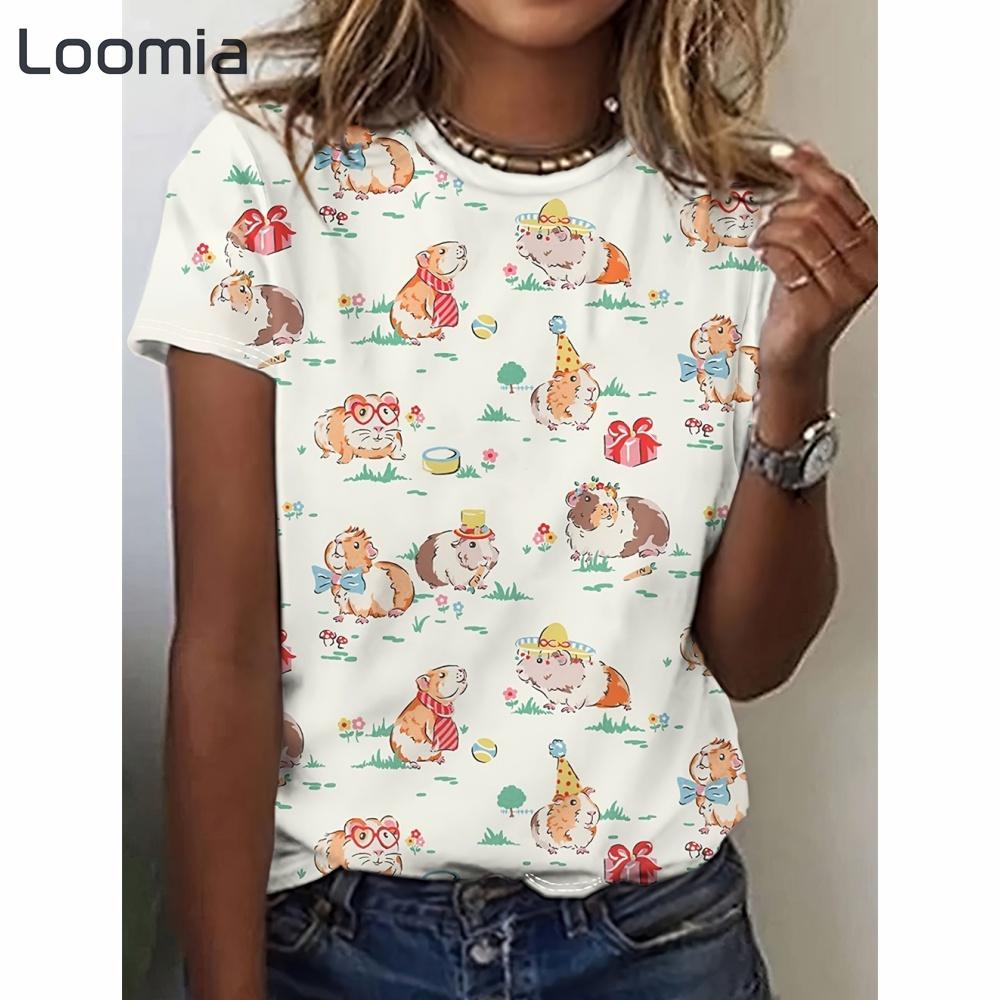 

Simple Pattern T-shirt Summer Fashion Women s Round Neck Clothing New Color blocked Pattern T-shirt Women s Top 6XL