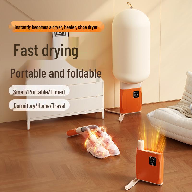 

Портативная умная сушилка для одежды и обуви с таймером - Компактная, складная, быстросохнущий нагреватель для путешествий US Standard (International Plug)