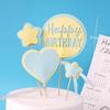 10-Pack 3D Hot Air Balloon & Rainbow Cake Toppers