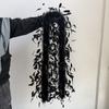 DIY 2M Black White Turkey Marabou Feather Boa with Chicken Feathers Natural Plume Shawl for Wedding Dress Stage Decoration