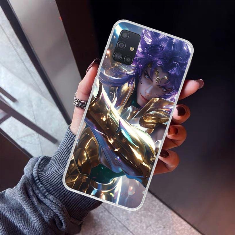 Saint Seiya Cool Phone Case For Samsung Galaxy A52 A51 A50S A32 A22 A12 A02S A72 A71 A31 A70 A30S Note 20 Ultra 10 Plus S10 Gala