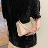 Fashion Pu Leather Bags For Women Alligator Pattern Armpit Handbag Female Compact Underarm Messenger Bag Premium