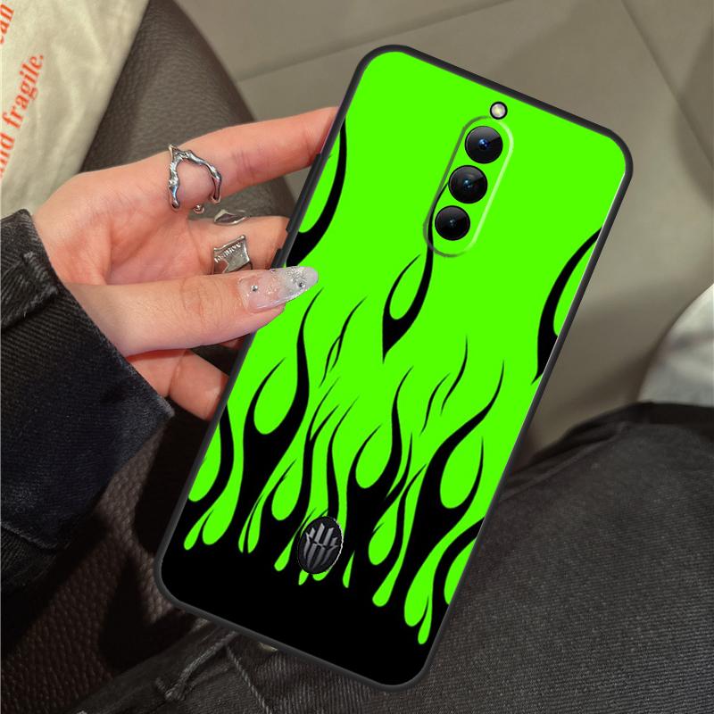 Blue Red Flame Fire Case For ZTE Nubia RedMagic 11 9 8 10 Pro Plus 8S 9S 10S Pro 5G 5S 6 7 6S 7S Pro 10 Air Cover