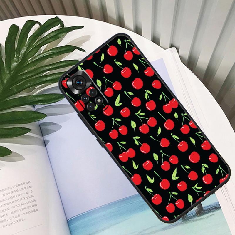 Food Fruit Red Cherry Funda For Xiaomi Redmi Note 13 10 11 12 14 15 Pro Plus Case For Redmi 15C 12C 13C 14C 10C 15