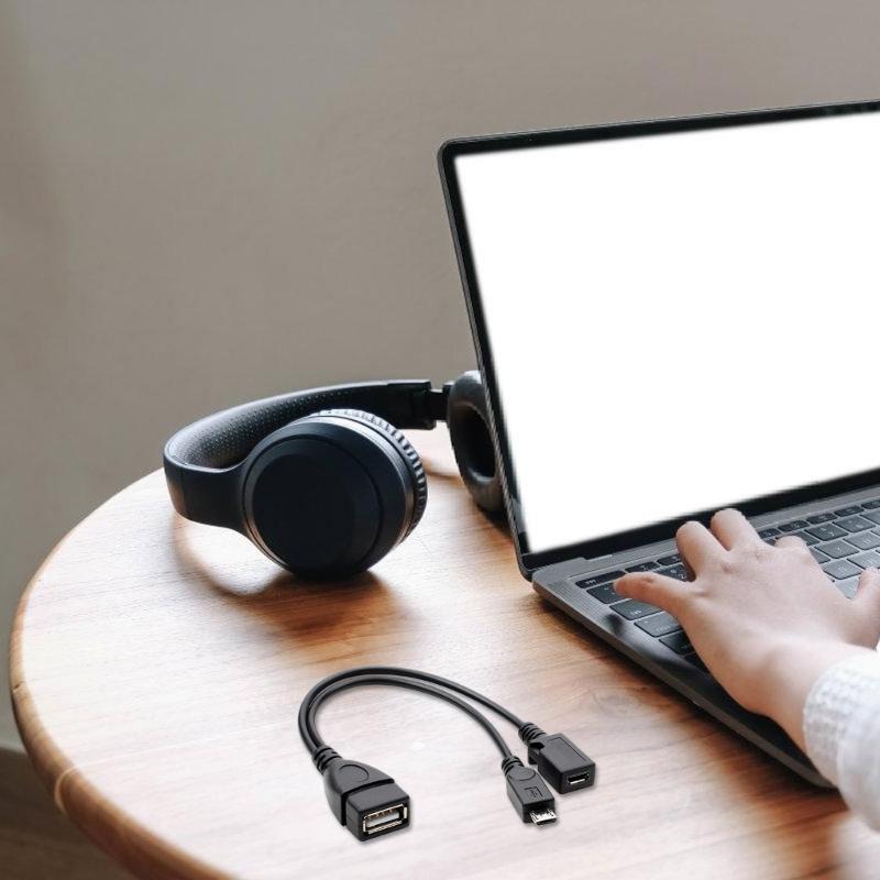 480Mbps Fast Speed Transmission OTG USB Female Splitter Adapter for Phone Tablet Replacement 20cm OTG Cable