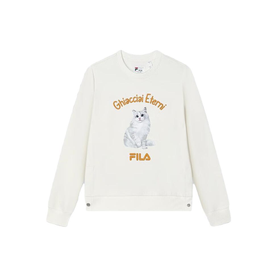 New FILA Sweatshirts Women's Light Beige White F11W348210F-IV