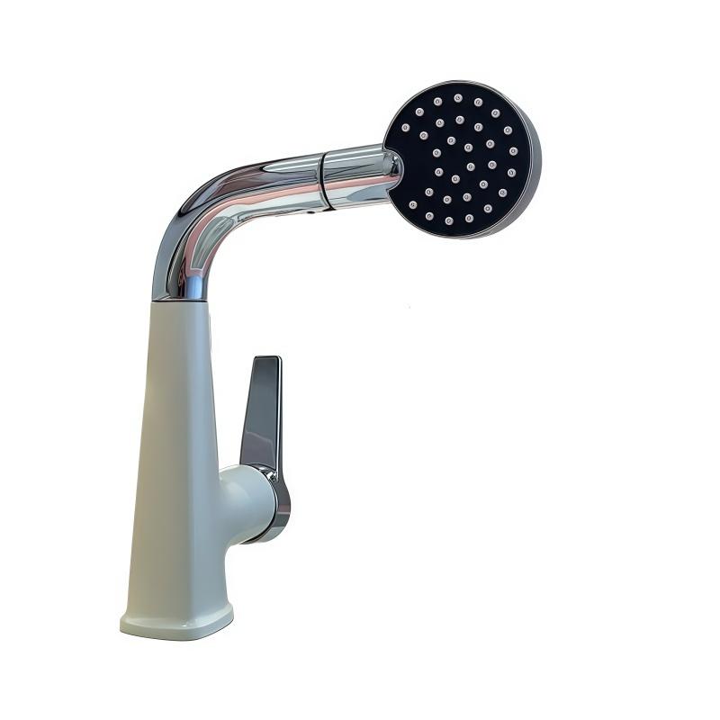 Pull-out Basin Faucet Hot and Cold Household Adjustable Rotating Bathroom Washbasin Faucet for Handwashing