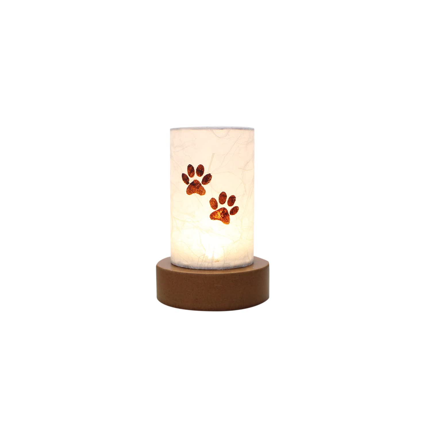 

Pet Paw Stencil Print LED Bon Festival Lantern, Gifu Lantern, Made in Japan, Mini Bon Festival Lantern (White)