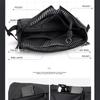 PU Water Resistant Fabric Shoulder Bags Men Messenger Bag Multilayers Leisure Fashion Design Style Solid Colors Durable Pockets