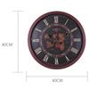 Wood Grain Wall Clock Retro Style Living Room Clock Silent Movement Large Clock Creative Wall Decoration Ornaments