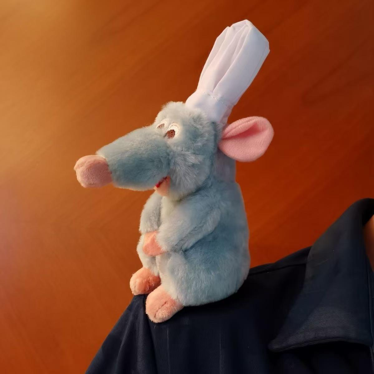 

15cm Chef Rat Plush Doll with Magnetic Hairpin 15cm