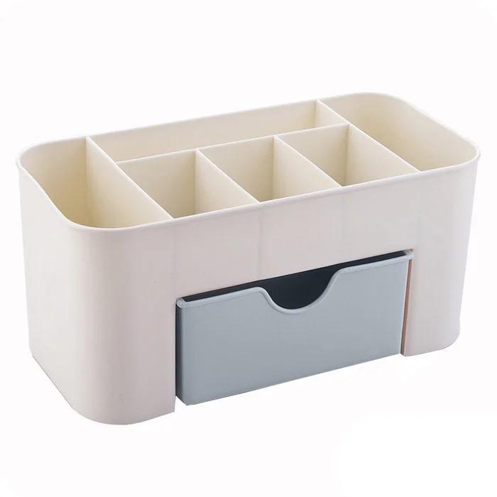 Double Layer Plastic Makeup Organizers Storage Box Cosmetic Drawers Jewelry Display Box Desktop Make Up Container Boxe Organizer
