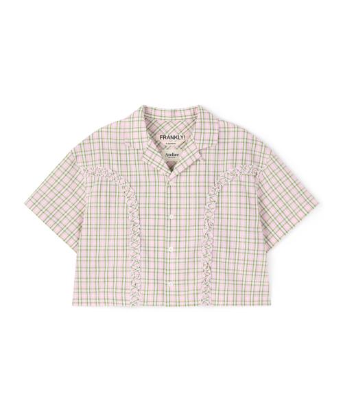 

[Frankly] Atelier Frill Check Crop Shirt [Shipped from Korea] 100% Authentic One Size