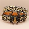 Spider Buckle Punk New Leopard Print Rhinestone Belt Belt Full Diamond European and American Belt Women's Decorative Rhinestone