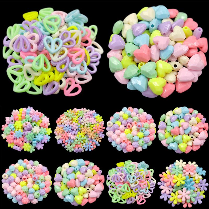 

10-40 шт., цветные бусины в форме сердца, свободные бусины, сделай сам, поделки для изготовления ювелирных изделий