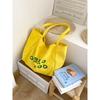 Thickened large capacity tote bag lazy wind shoulder canvas bag big red simple letter student canvas bag