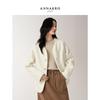 Jiusi Annakou Elegant Wool Blend Double-Sided Coat