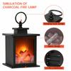 LED Lantern Fireplace Flameless Log Fire Flicker Flame Christmas Decoration Lamp