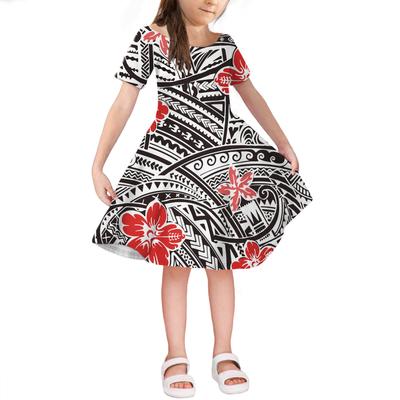 Girls 3D Print Dresses Kids Girl Party Sleeveless Princess Dress Tank 3D Hollow Flower Print Dress