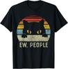 Ew Leute Retro Katze Lustig Vintage Asozial Introvertiert T-Shirt