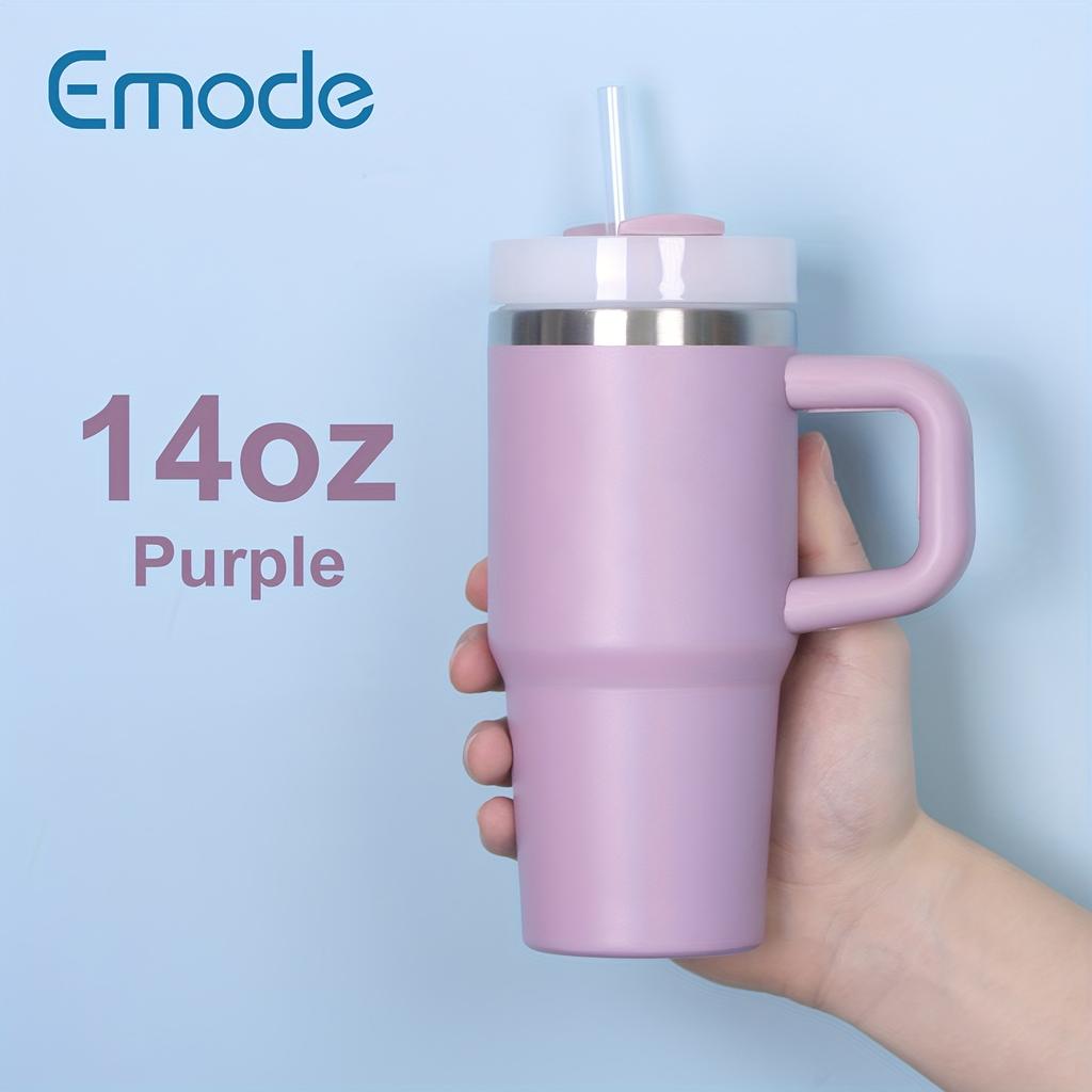 14 Oz Stainless Steel Insulated Mug with Lid and Straw - BPA Free, Shatterproof, Great for All Seasons - Ideal Gift for Birthdays, Halloween