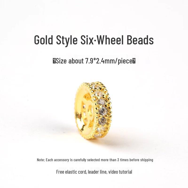 S925 Silver Spacer Wheel Beads for DIY Jewelry - Women's Bracelet Accessories