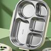 Stainless Steels Meal Preps Container Leak Proof Multiple Compartment Microwaveable Lunch Box For Travel Outdoor Use