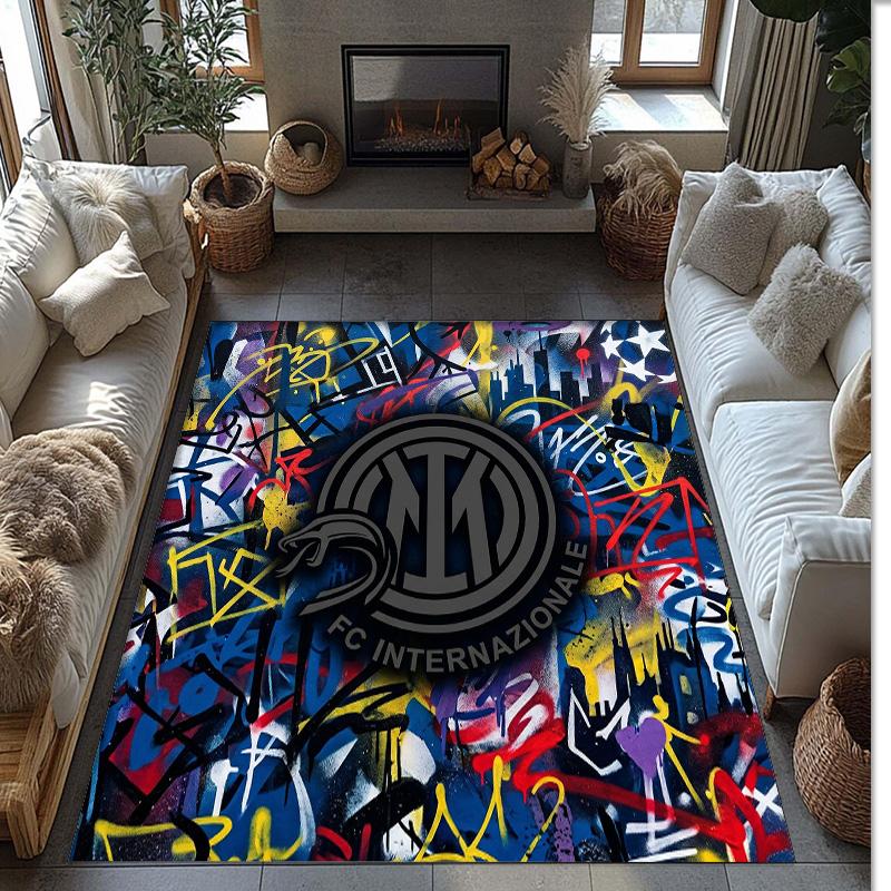 Borussia Dortmund Printed Flannel Area Rug Non Slip Soft Polyester Floor Carpet Indoor Decor Mat for Bedroom Living Room Sofa