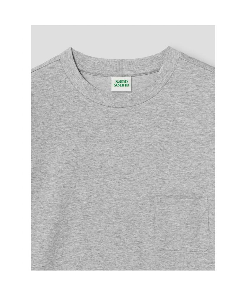 Saendeusaundeu Short Sleeve Crop T-Shirt Gray