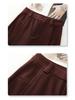 Women's 2025 Spring High-Waist Red Wide-Leg Drapey Pants