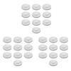 30Pcs Plastic Art Nail Decor Storage Case Rotatable Empty Wheel Rhinestone Beads Slices Clear